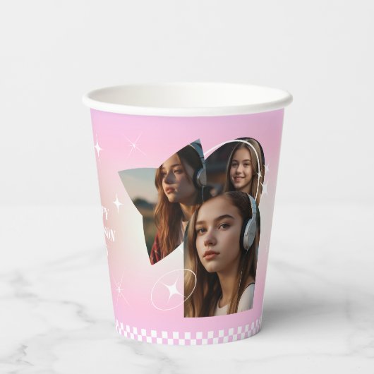 Kpop Idol Birthday Fancafe Style Cuphülse Pappbecher (Rückseite)