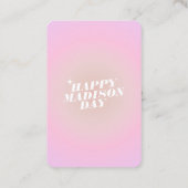 Kpop Idol Birthday Fancafe Style Fotokarte Custom Visitenkarte (Rückseite)