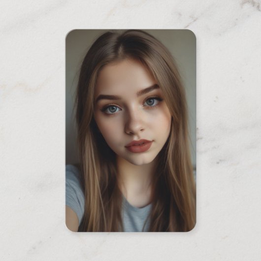 Kpop Idol Birthday Fancafe Style Fotokarte Custom Visitenkarte (Vorderseite)