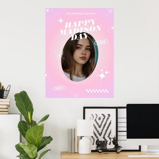 Kpop Idol Birthday Fancafe Style Poster (Heimbüro)