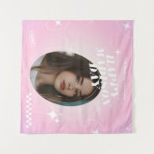 Kpop Idol Birthday Fancafe Style Tapestry Wandteppich (Vorderseite (Horizontal))