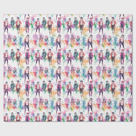Kpop Idols - Geschenkpapier (Flach)