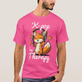 Kpop ist mein Therapiefox koreanischer Pop Merch K T-Shirt (Vorderseite)