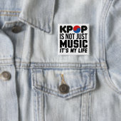 Kpop ist meine Leben-Musik-Slogan-Grafiken Button (Beispiel)