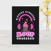 Kpop K-Pop Fan Girl Karte (Gelbe Blume)