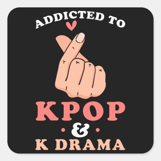 Kpop Kdrama Quadratischer Aufkleber (Vorderseite)