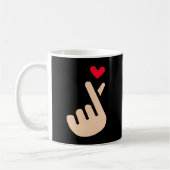Kpop Korean Finger He Symbol I Liebe You Saranghae Kaffeetasse (Links)