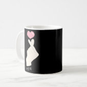 Kpop koreanischer Finger-Herz-Design-T - Shirt Kaffeetasse (Vorderseite Links)