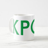 Kpop | Music Fan Geschenk grün Kaffeetasse (Vorderseite Links)
