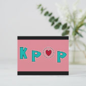 KPOP-Musik Postkarte (Stehend Vorderseite)