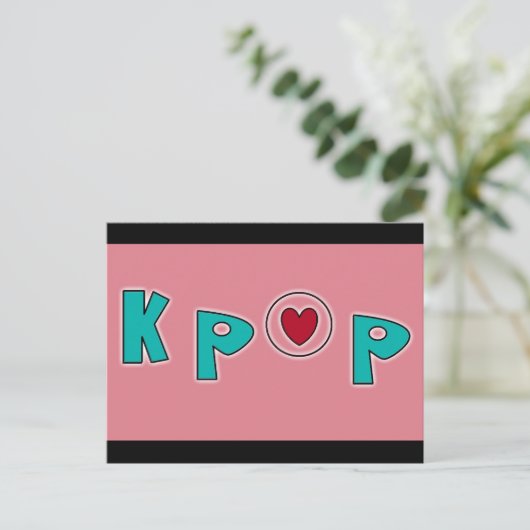 KPOP-Musik Postkarte (Stehend Vorderseite)