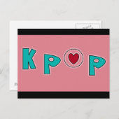 KPOP-Musik Postkarte (Vorne/Hinten)