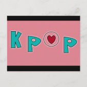 KPOP-Musik Postkarte (Vorderseite)