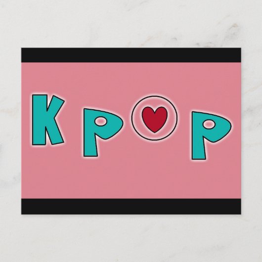 KPOP-Musik Postkarte (Vorderseite)