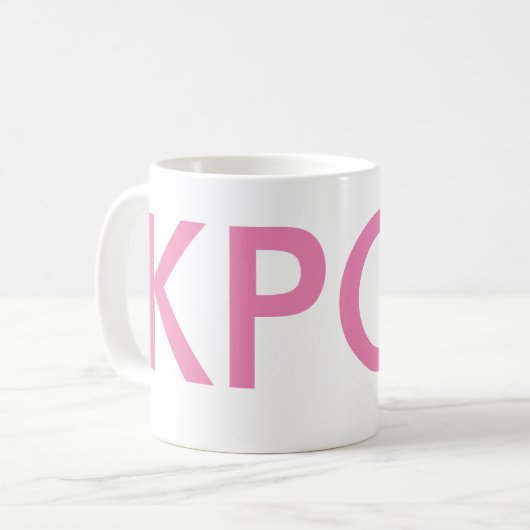 Kpop | Musikfächer - Geschenk pink Kaffeetasse (Vorderseite Links)