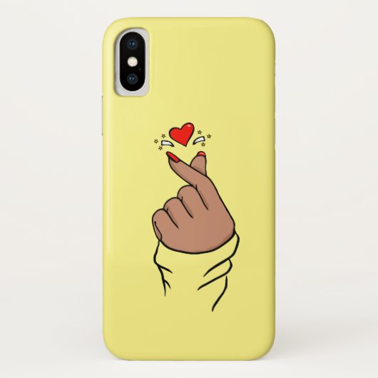 Kpop Saranghae Finger Herz Case-Mate iPhone Hülle (Rückseite)