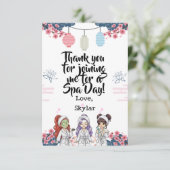 KPOP Spa Day Flat Thank You Card Dankeskarte (Stehend Vorderseite)
