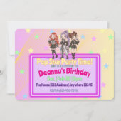 KPOP Star Party Time Birthday Einladung (Vorderseite)