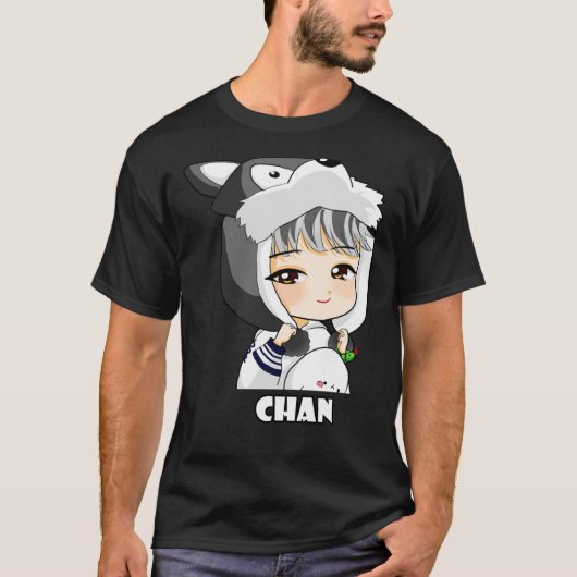 KPOP STRAY KIDS BANG CHAN CHIBI Klassischer T - Sh T-Shirt (Vorderseite)
