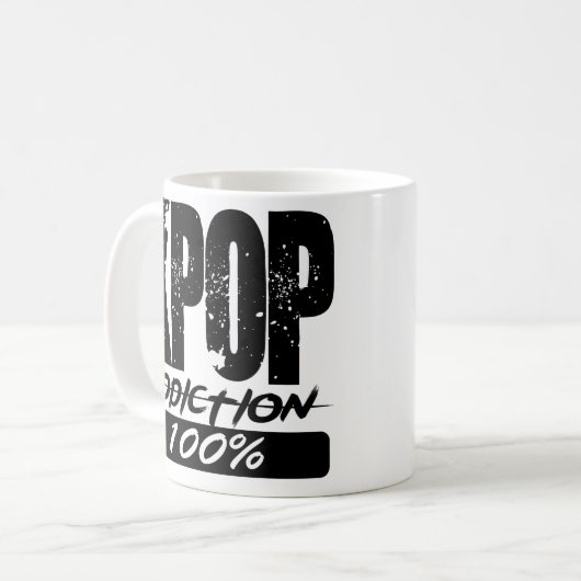 KPOP Sucht 100% Kaffeetasse (Vorderseite Links)
