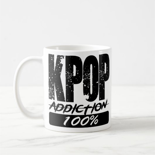KPOP Sucht 100% Kaffeetasse (Links)