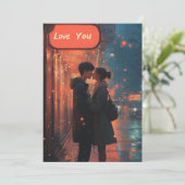 KPop Valentine Card Feiertagskarte (Stehend Vorderseite)