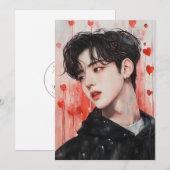 KPop Valentine Card Feiertagskarte (Vorne/Hinten)