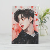 KPop Valentine Card Feiertagskarte (Stehend Vorderseite)