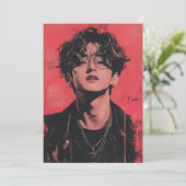 KPop Valentine Card Feiertagskarte (Stehend Vorderseite)
