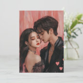 KPop Valentine Card Feiertagskarte (Stehend Vorderseite)