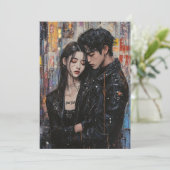 KPop Valentine Card Feiertagskarte (Stehend Vorderseite)