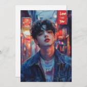 KPop Valentine Card Feiertagskarte (Vorne/Hinten)