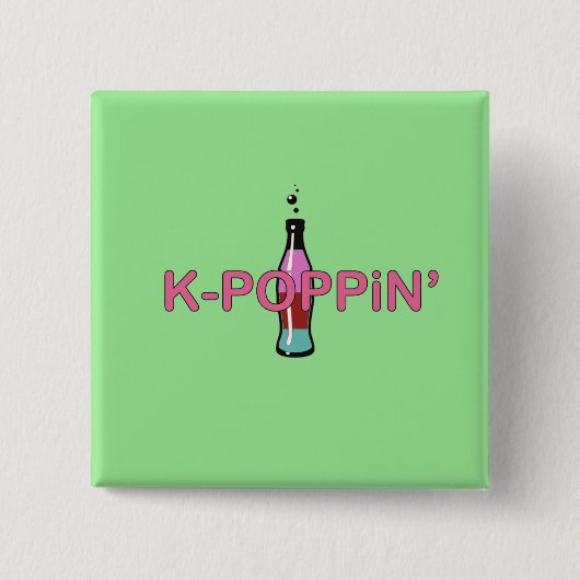 Kpoppin Grün Button (Vorderseite)