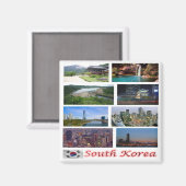 KR004 SÜDKOREA, Asien, Kühlschrank Magnet (Vorderseite/Rückseite)