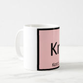 Kr - Korat Cat Chemistry Periodic Table Element Kaffeetasse (Vorderseite Links)