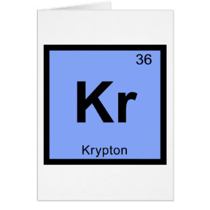 Kr - Krypton Chemie Periodensystem Symbol