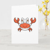 Krabbe als Koch mit Kochmütze Karte (Gelbe Blume)