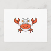 Krabbe als Koch mit Kochmütze Postkarte (Vorderseite)