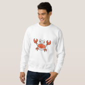 Krabbe als Koch mit Kochmütze Sweatshirt (Vorne ganz)