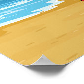 Krabbe am Meer Poster (Ecke)