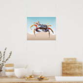 Krabbe am Strand Poster (Küche)