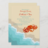 Krabbe auf der Ladeneinladung Einladung (Vorne/Hinten)