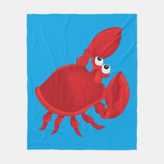 Krabbe aus Cartoon Fleecedecke (Vorderseite)