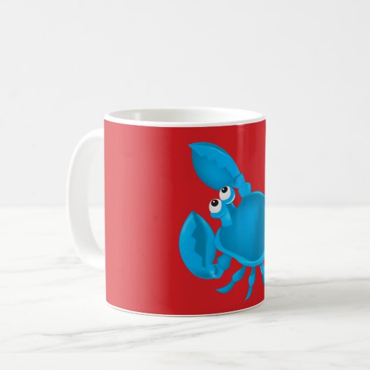 Krabbe aus Cartoon Kaffeetasse (Vorderseite Links)