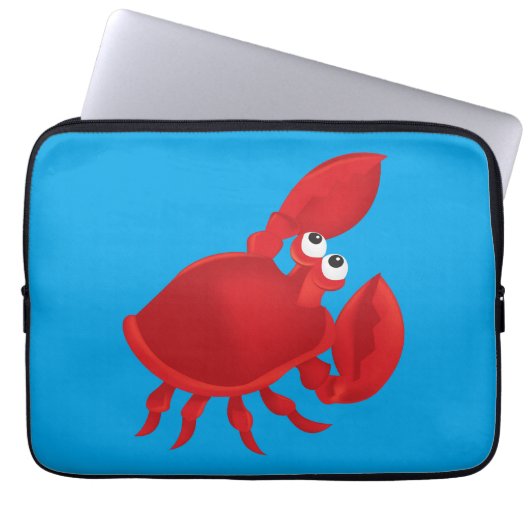 Krabbe aus Cartoon Laptopschutzhülle (Vorderseite)