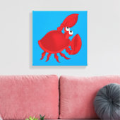 Krabbe aus Cartoon Leinwanddruck (Insitu (Wohnzimmer))