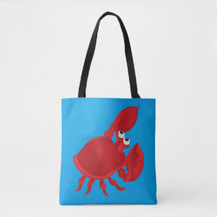Krabbe aus rotem Cartoon Tasche