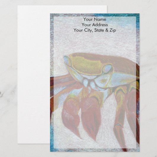 Krabbe Briefpapier (Vorne/Hinten)