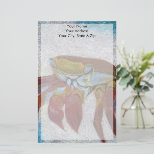 Krabbe Briefpapier (Stehend Vorderseite)