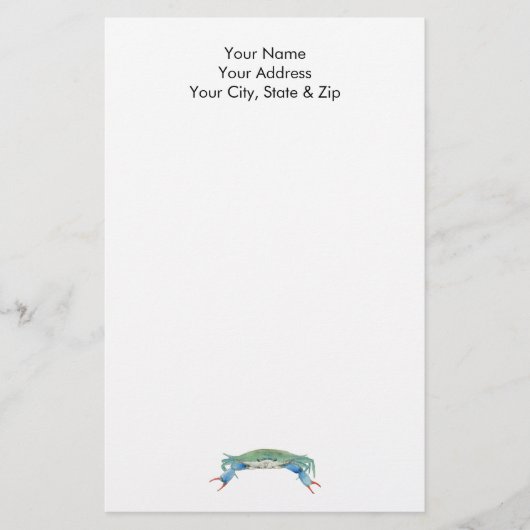 Krabbe Briefpapier (Vorderseite)